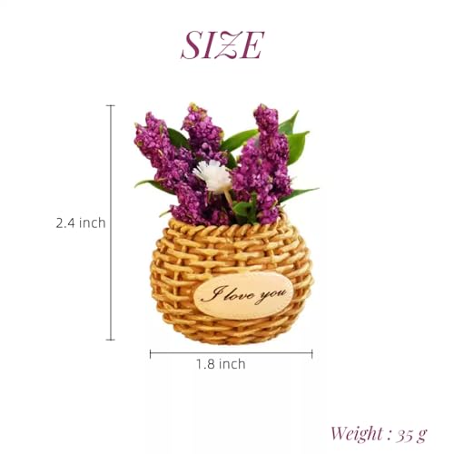 Set de 3 imanes decorativos florales para refrigerador miniatura 4