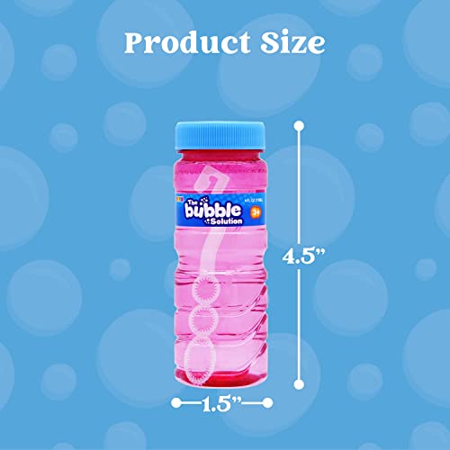 Joyin 12 Pack Bubble Bottles (4Oz Bubbles Solution), Bubbles Party Favors For Kids, Bubbles Wand Bulk, Assorted Colors Large Bubble Kit, Toddler Summer Outside Toys, Summer Gift For Kids #TOP6