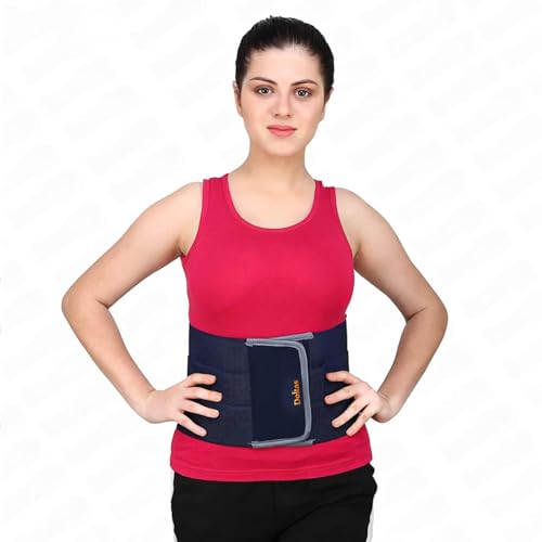 Image of DOLTAS Abdominal Belt - Postpartum Tummy Reduction Belt for Women | Lower Back Pain Relief Belt | Abdomen Binder & Belly Support Band for Lumbar Sacral Support & Waist Shaping Navy Blue (Universal)