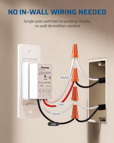 Image of DEWENWILS Wireless Light Switch and Receiver Kit, in Wall Switchs