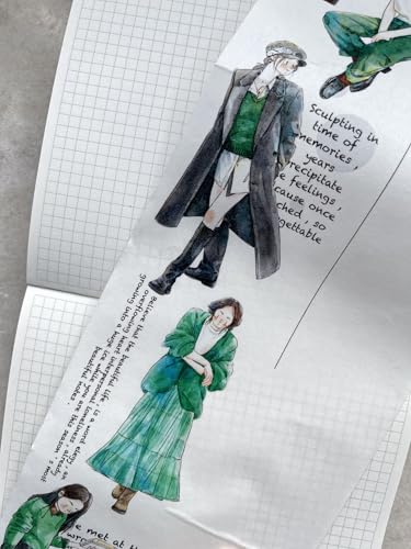 DingDing Vol5-16 End of Song, Original Design Thin Cute Vintage Washi Tape No Cycling, 2.36 IN x 10.94 YD,for Scrapbook Supplies, Scrapbook Tape Stickers,Junk Journal Supplies,Bullet Journal Supplies