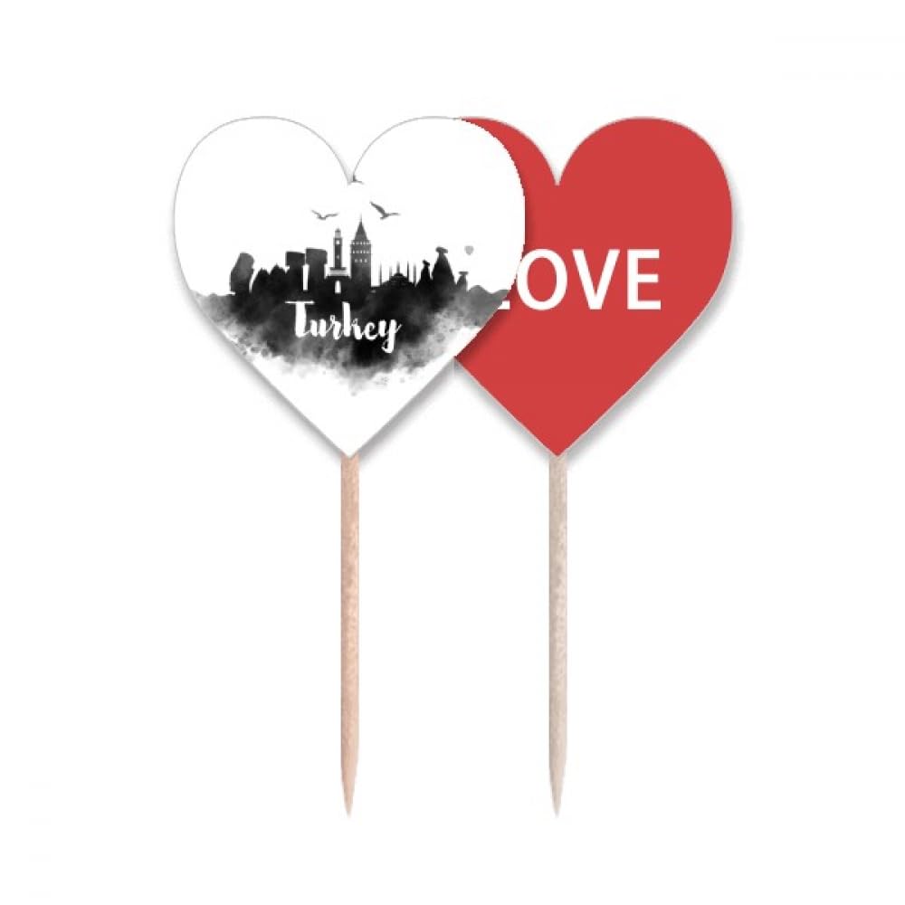 Lable cupcake pick Turquie au design artistique d'encre