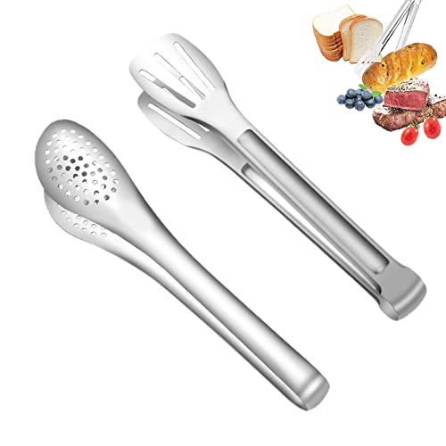 Pinces de Service, Pince de Cuisine en Acier Inoxydable Pince à Barbecue Pinces à Salade Pince à Saucisses Pince à Grillades, Pour cuisiner, griller, frire, paner, 9' (2 pièces)