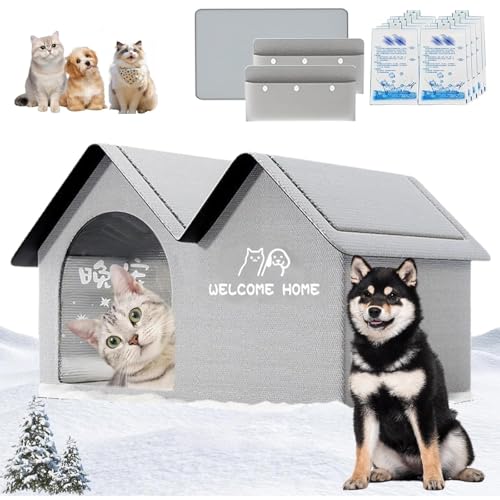 2025 Dog House with AC & Ice Packs, Foldable, All Sizes