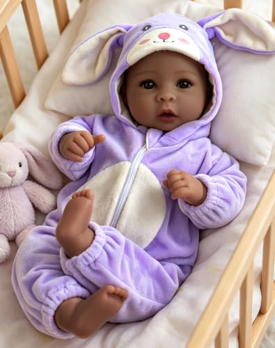 Aori Black Baby Dolls, Realistic 17-inch Black Baby Girl
