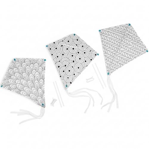 Fun Express Color Your Own Doodle Kite Set – Fun and Creative DIY Craft Kits for Kids – Ideal for Educational Activities Outdoor Fun and Group...