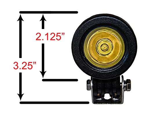 Oz-Usa Amber Mini Trail Lights Led Cree Spot Motorcycle Offroad Dual Sport Enduro Fog #TOP3