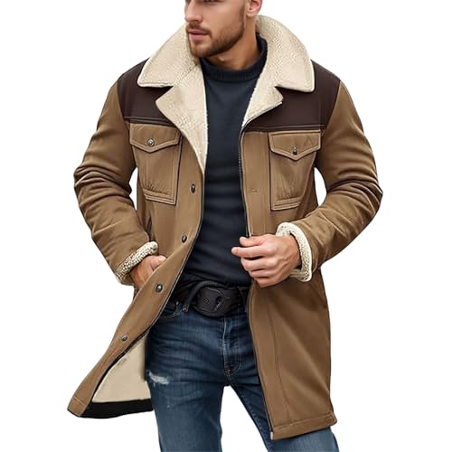Veste en similicuir rétro pour homme avec poches zippées et col montant casual