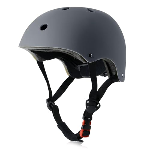 Image of Adult Skateboard Bike Helmet for Men and Women, CPSC Certified Lightweight Adjustable, Multi-Sport for Bicycle Cycling Skate Scooter (Gray, Large)