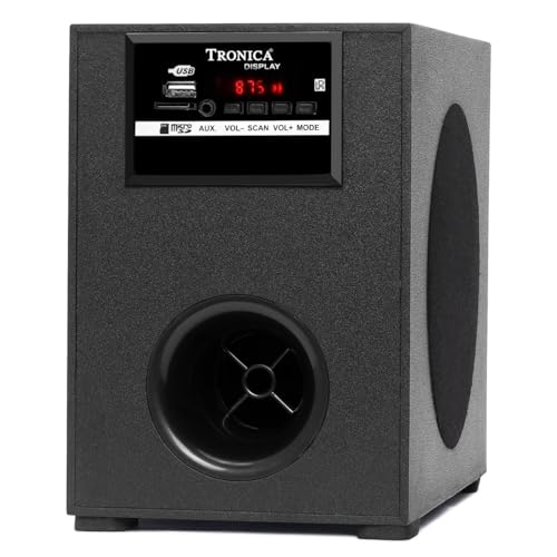 Image of Tronica Dhurandhar 30W 2.1 Bluetooth Home Theater System with Subwoofer, Multimedia Speakers for TV & PC, Supports USB /SD Card /FM /AUX, Includes Remote (Gunmetal Black)