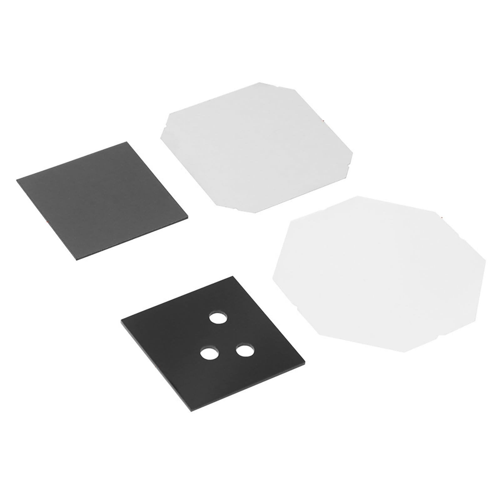 Quadratischer Kühlschrankmagnet zur Herstellung von Verbrauchsmaterialien, 5,1 x 5,1 cm, Kühlschrankmagnet-Verbrauchsmaterialien-Set, mit transparenter Folie, Metallschale, Magnet, Karton (B,500 Stück