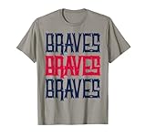 Vintage Braves Retro Three Stripe Weathered Shirt T-Shirt