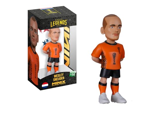 MINIX - Football Legends - Campionato mondiale delle leggende #132 - Paesi Bassi - Sneijder - Personaggio da collezione 12 cm