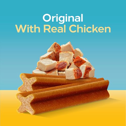 Pedigree Dentastix Small & Medium Breed Dog Treats, Original with Real Chicken, Dog Dental Treats, 21.1 oz. Bag (45 Treats Total)