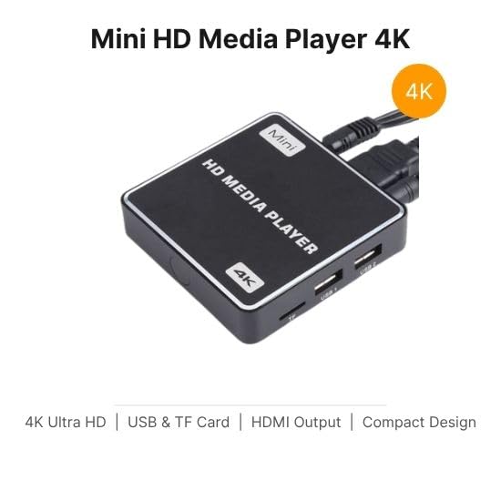 Mini odtwarzacz wideo USB 4K