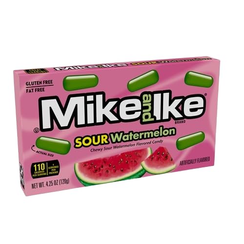 Generic Mike and Ike Sour Watermelon 4.25 oz. Theater Box -Case of 12, Green
