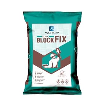 Aqsa Bond Block Fix White Cement for Tiles Gap Crack Filling | Universal Adhesive | Repair | Construction Works | Art & Craft Projects | Home Waterproof | Bathroom & Tiles (5 KG)