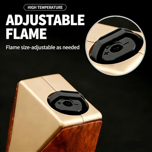 Encendedor portátil azul llama ajustable, recargable miniatura 3