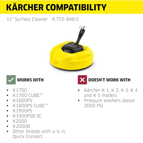Image of Karcher Surface Cleaner for Pressure Washers, 2000 PSI - Quick-Connect