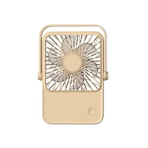 Image of Dravina Portable Desk Fan Battery Operated - 3000mAh, Foldable, 3 Speed Modes Strong Airflow, Small Personal Fan with 180 Adjustable Tilt Angle, Quiet Cooling Fan for Home, Office, Dorm