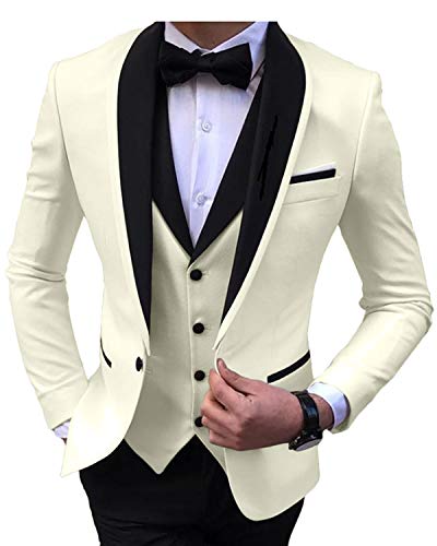Wemaliyzd Men's Suit Jacket Slim Fit Shawl Lapel One Button Dress Suit Coat for Wedding, Party