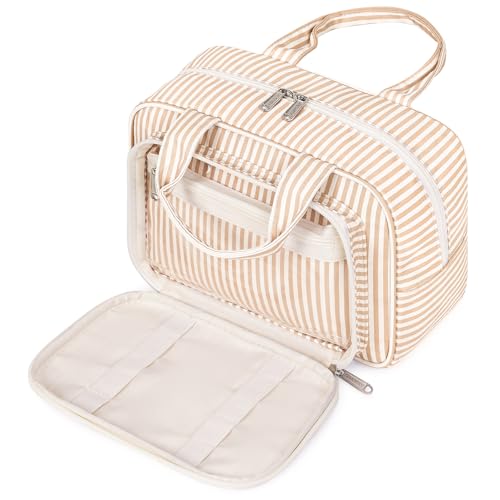 Neceser grande para colgar en viajes, maquillaje, cosméticos, para mujeres y niñas, Zz-light Stripe