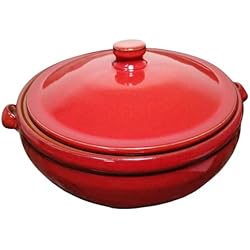 Cazuelas De Barro Artesanales CAZUELA DE BARRO ARTESANAL ROJA CON TAPA. Producto de NOVEDAD. HECHO A MANO POR ARTESANOS LOCALES. Envío gratis. (20CM)