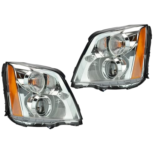 Image of TRQ Headlight Assembly Set GM2502275 GM2503275 Compatible with 2006-2011 Cadillac DTS