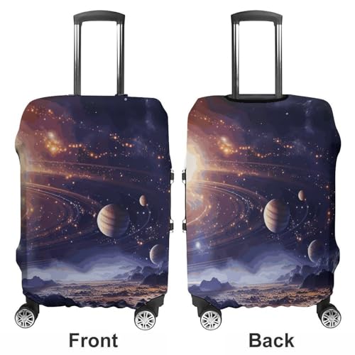 Outer Space Galaxy Universe Printed Luggage Cover Protector, Fits 18-32 Inch Luggage3