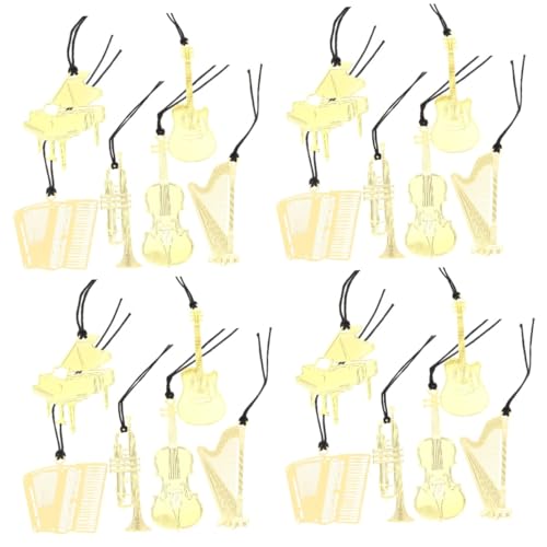 Marque-pages métal instruments de musique TEHAUX pour les étudiants lot de 24 pièces