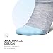 Feetures Elite Max Cushion No Show Tab Ankle Socks - Sport Sock with Targeted Compression - Gray Sky, M (1 Pair)