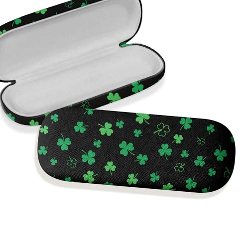 Image of WIRESTER Hard Shell Eyeglasses Case, Clamshell Sunglasses Holder Protective Cover with Microfiber Cloth