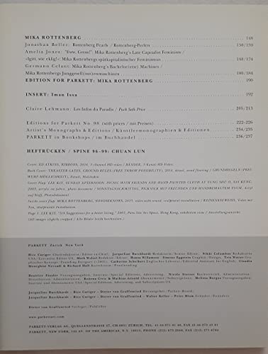 Parkett No. 98: Ed Atkins, Theaster Gates, Lee Kitt, Mika Rottenberg