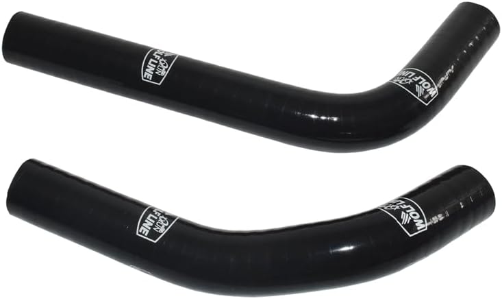 2pcs Radiator Hoses Water Coolant Tube Silicone Pipes For Yamaha YZF R3 R25 MT-03 MT03 MT-25 MT25 2015-2024 (Black)