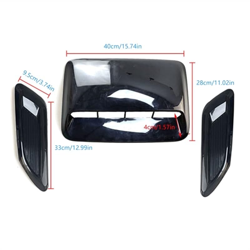 Capó universal para coche con salida lateral de ventilación y simulación de flujo de aire 5