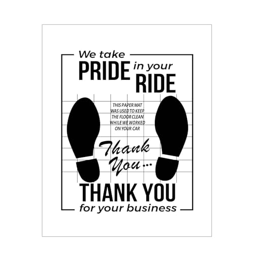 EKUWU 50PCS Disposable Paper Floor Mats for Cars Kraft, White