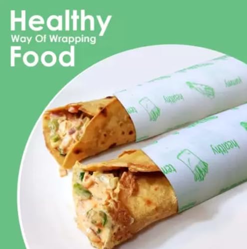 Image of VIN 100% Food Grade Wrapping Butter Paper Roll for Kitchen Use - Non Stick, Greeseproof, Oil-Resistant Baking & Sandwich Burger Wrap Parchment Paper for Cooking,Wrapping (20 Meter)