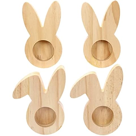 4 Eierbecher aus Holz - Hochwertige Oster Dekoration Cover