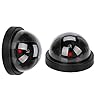 Etopars 2 X Black Dome Fake Dummy Security CCTV Camera Waterproof IR LED Flashing Red Light Outdoor Indoor Surveillance