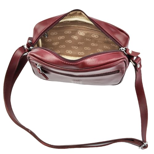 Bolsa Tiracolo FIDENZA em Couro (Vinho)