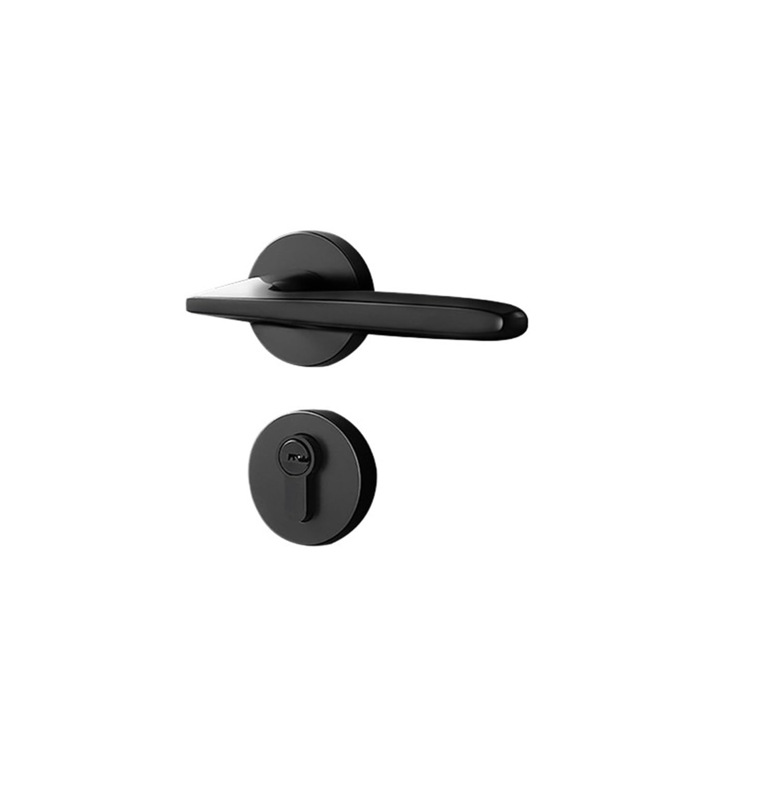 NYRXRYTCA Nordic Style Indoor Bedroom Door Lock Magnetic Post-Modern Silent Room Door Lock Split Wooden Door Lock Handle Black Door Lock(Yahei A01 95)