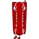 Sangyn Retro Wandtelefon mit Metallklingel – Vintage Telefon schnurgebunden, analog, mit Lautstärkeregler – Ideal für Zuhause, Küche, Hotel, Büro, Rot
