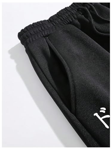 Men's Y2K Graphic Sweatpants Drawstring Waist Workout Jogger Pants Casual Lounge with Pockets3