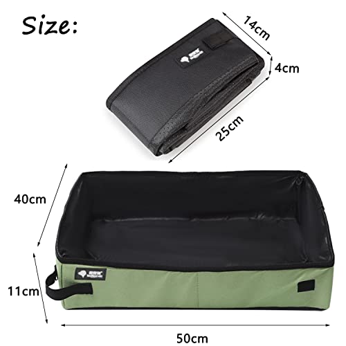 Foldable Cat Travel Litter Tray, XXL Portable Cat Litter Box 50 x 40 cm, Large, Waterproof - Image 3