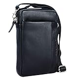 STILORD 'Fiete' 2-in-1 Umhängetasche / Handgelenktasche Leder Herren | multifunktionale Tragemöglichkeiten dank abnehmbarer Trageschlaufe und verstellbarem Schulterriemen | für Männer mit Stil