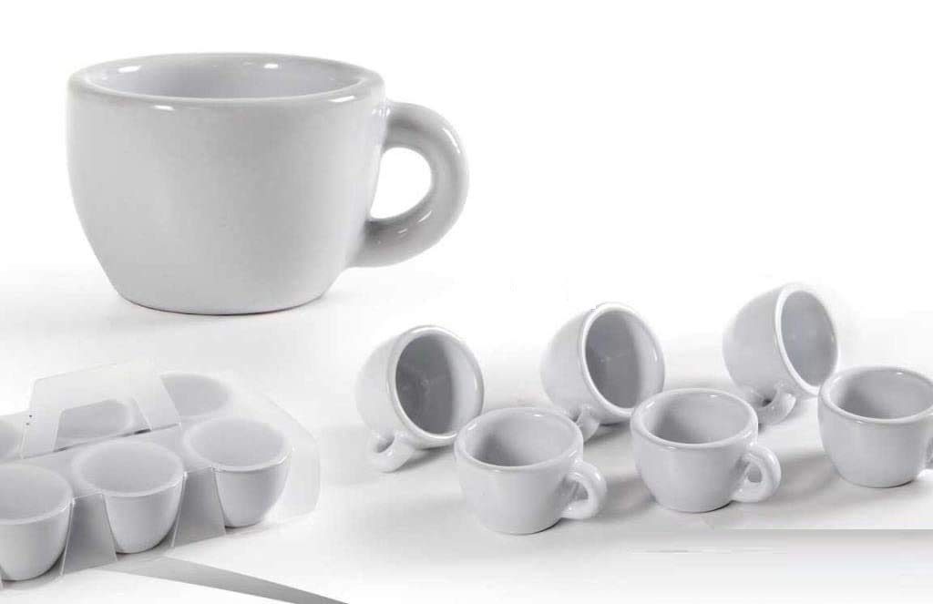 Set 6 Tazzine Caffè In Porcellana - Decorazioni Assortite Terra E Sole, Capacità 90 Ml - Foto 5