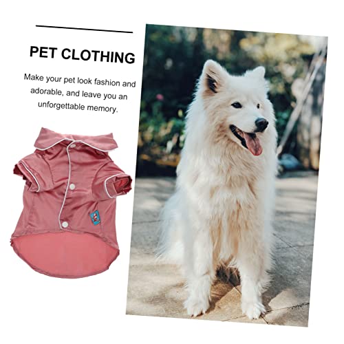 Disfraz de pijama cálido para perros WOONEKY en rosa miniatura 2
