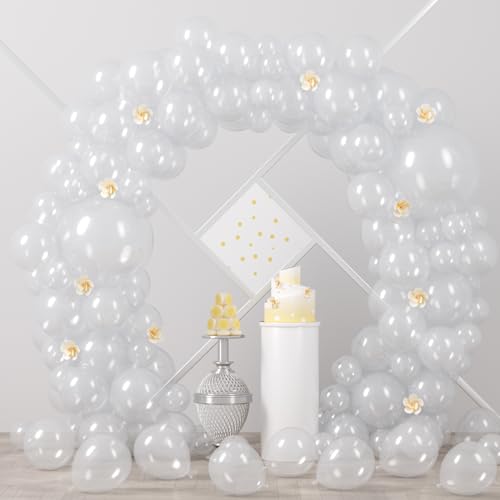 Image of Voircoloria 90pack Clear Balloons Different Size 18 /12 /10 /5 Inch Transparent Balloon Garland Arch Kit for Graduation, Wedding, Birthday, Baby Shower, Anniversary Party Decorations