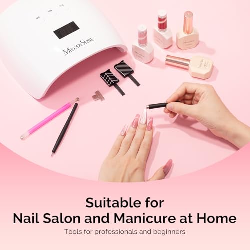 Image of MelodySusie Nail Magnet Set, 21PCS Cat Eye Gel Nail Polish Magnets, Round Square Double Ended Magnet Stick, Cat Eye Magnet for Nails, Strong Magnetic Nail Polish Magnets Nail Design Tools