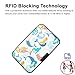 Kaabao Credit Card Holder, Metal Card Wallet RFID Blocking Mini Slim Aluminum Business Hard Card Case for Women Men (Mermaids Dolphins)